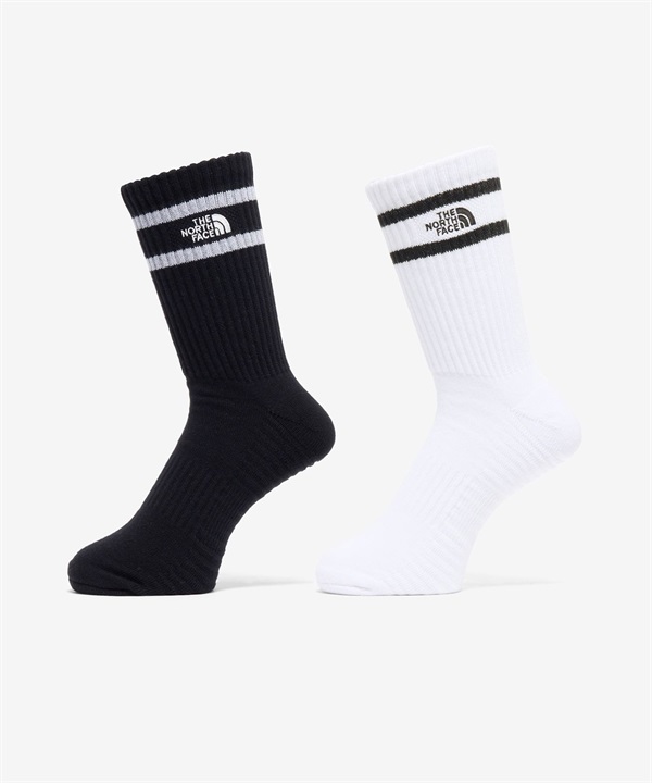THE NORTH FACE ザ・ノース・フェイス ソックス 靴下 2足セット 2足組 ユニセックス フリー ラン 2P クルー NN82502