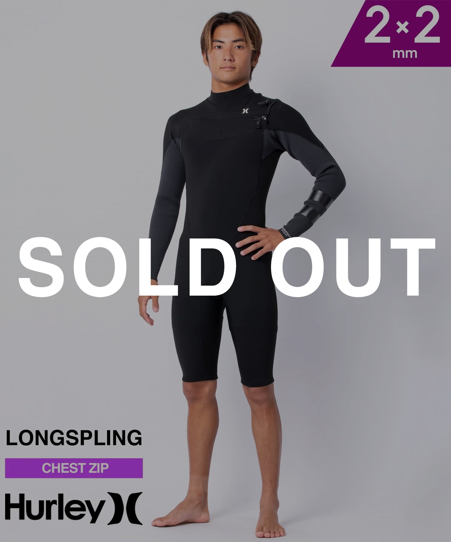 HURLEY ハーレー アドバンテージプラス MZLSAD25 ウェットスーツ ロンスプ メンズ(BLACK-M)
