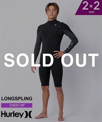 HURLEY ハーレー アドバンテージプラス MZLSAD25 ウェットスーツ ロンスプ メンズ(BLACK-M)