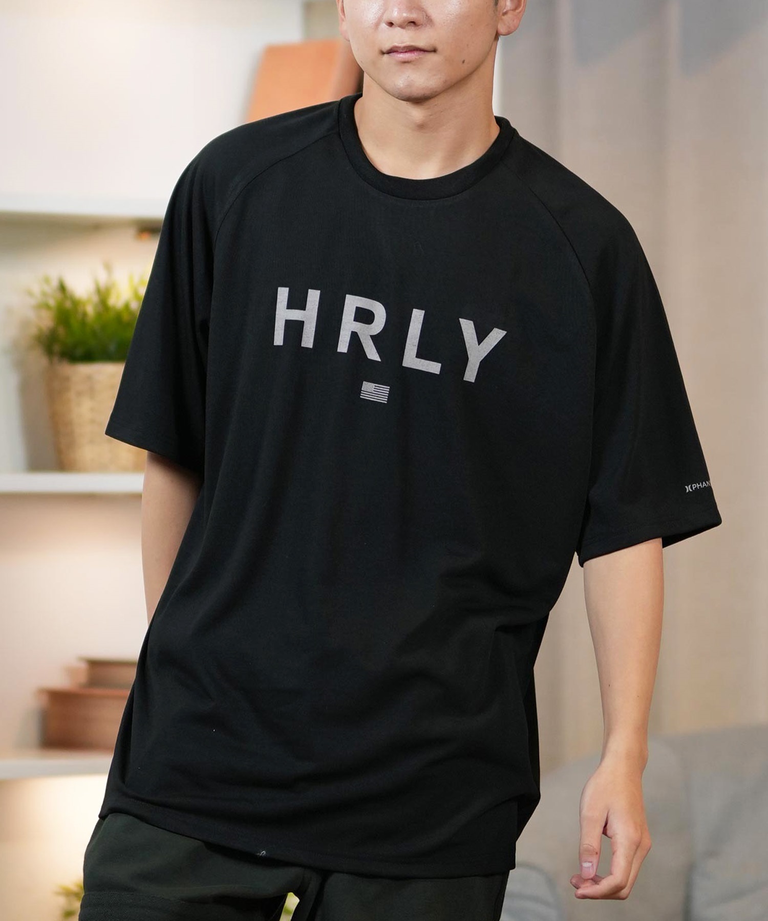Hurley ハーレー 半袖 Tシャツ メンズ フロントプリント オーバーサイズ PTM HRLY OVRSZD SS TEE MCSS251041(BLK-S)