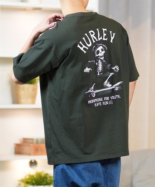 Hurley ハーレー 半袖 Tシャツ メンズ バックプリント オーバーサイズ SKULL SKATER OVS SS TEE MCSS251061