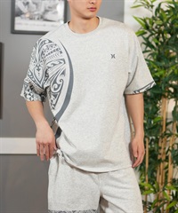 Hurley トライバル柄 シャツ メンズ ボディシェイパー スリミングシャツ メンズフェイクマッスルTシャツ 選べる複数のスタイル パッド入りエンハンサー 筋肉増強 Hurley ハーレー 半袖 Tシャツ メンズ トライバル柄 オーバーサイズ セットアップ対応 TRY TRIBAL ICON OVS SS TEE MCSS251065 ショート