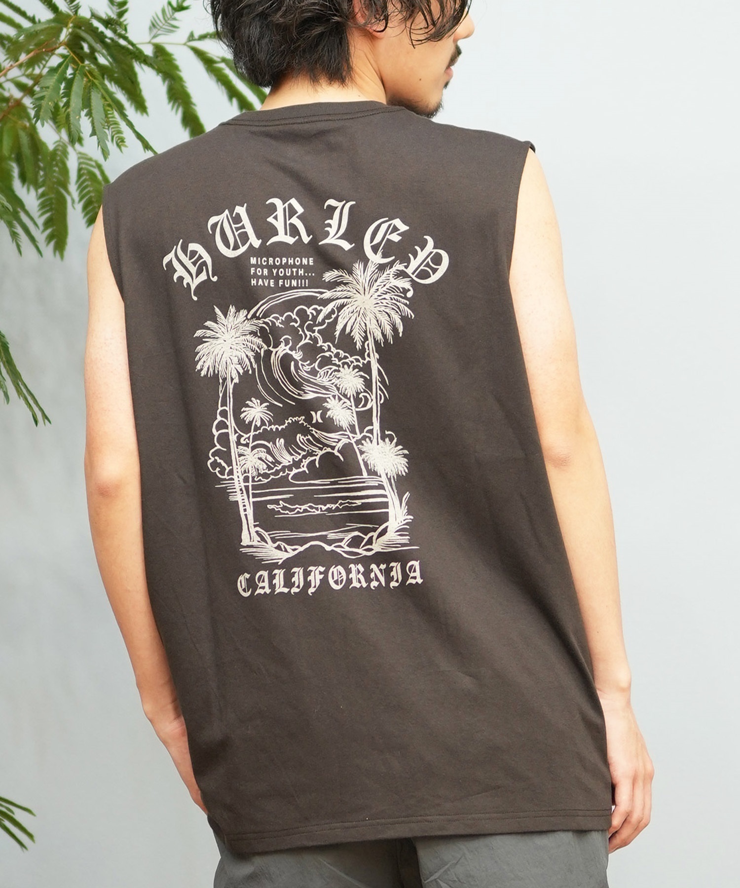 Hurley ハーレー タンクトップ メンズ バックプリント ノースリーブ 袖
