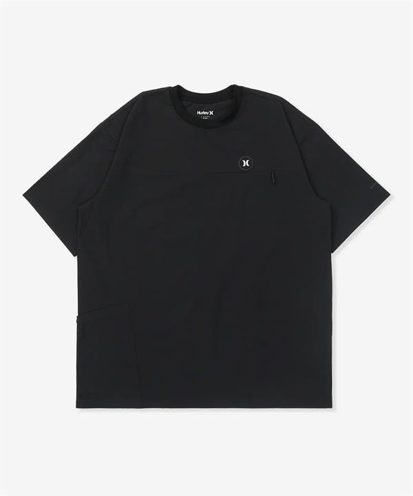 Hurley ハーレー 半袖 Tシャツ メンズ ワンポイント ロゴ オーバーサイズ 水陸両用 UVカット セットアップ対応 MUSS251021