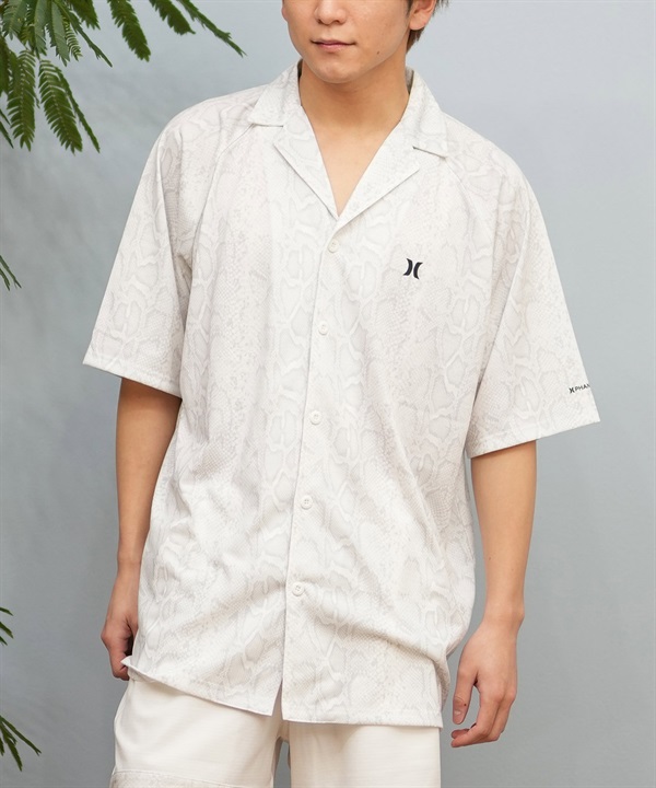 Hurley ハーレー 半袖 シャツ メンズ パイソン柄 オーバーサイズ UVカット MUWV251020