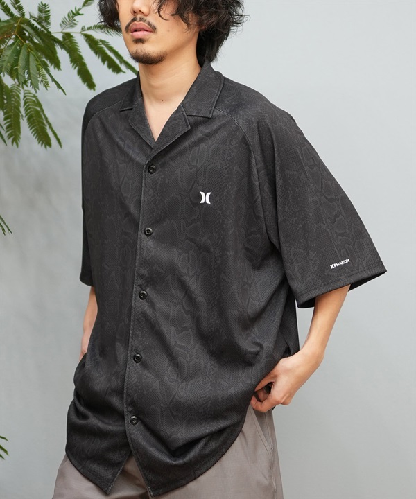 Hurley ハーレー 半袖 シャツ メンズ パイソン柄 オーバーサイズ UVカット MUWV251020