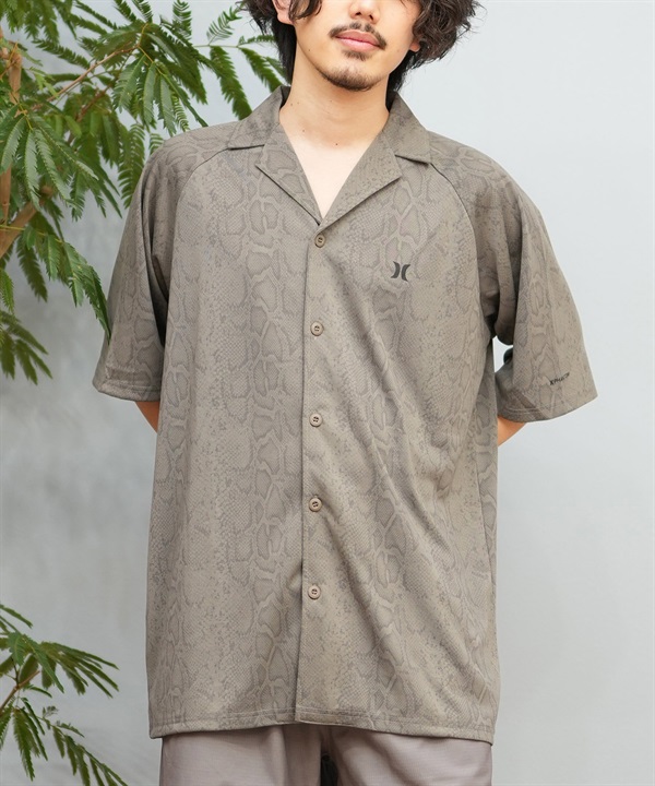 Hurley ハーレー 半袖 シャツ メンズ パイソン柄 オーバーサイズ UVカット MUWV251020