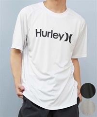 Hurley ハーレー 水着 ラッシュガード 半袖 Tシャツ メンズ 水陸両用 UVカット ロゴ MSRG251006(WHT-S)