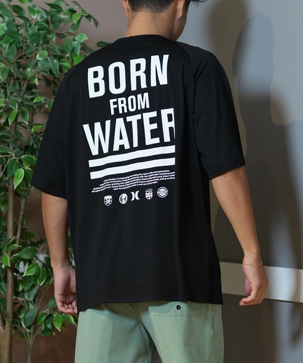 Hurley ハーレー ラッシュガード 半袖 メンズ Tシャツ バックプリント オーバーサイズ 水陸両用 UVカット MUSS251030