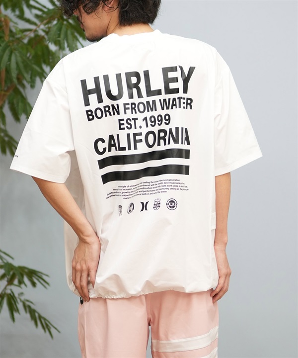 Hurley ハーレー ラッシュガード 半袖 メンズ Tシャツ バックプリント オーバーサイズ 水陸両用 UVカット MUSS251085