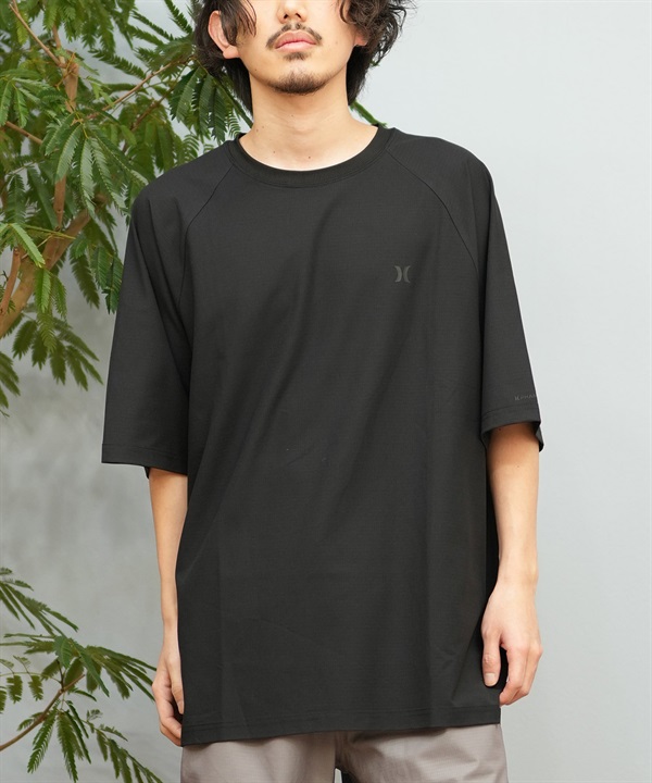 Hurley ハーレー 水着 ラッシュガード 半袖 Tシャツ メンズ ワンポイント ロゴ 水陸両用 撥水 吸水速乾 MUSS251089