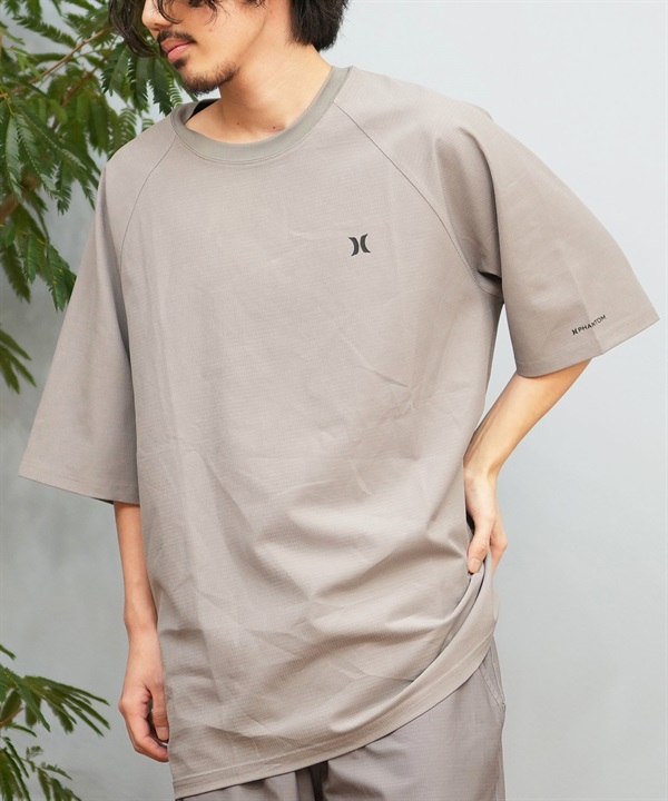 Hurley ハーレー 水着 ラッシュガード 半袖 Tシャツ メンズ ワンポイント ロゴ 水陸両用 撥水 吸水速乾 MUSS251089