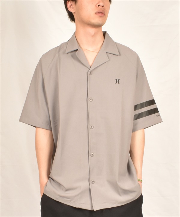 Hurley ハーレー 水着 ラッシュガード 半袖 シャツ メンズ ワンポイント ロゴ 水陸両用 撥水 吸水速乾 MUWV251091