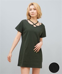 Hurley ハーレー ワンピース レディース ミニ丈 RIB STRING DRESS WCDR251060(BLK-S)