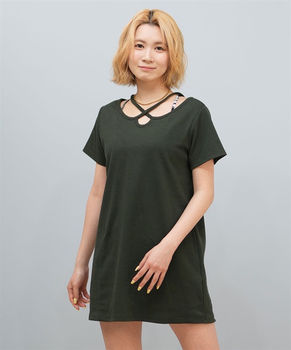 Hurley ハーレー ワンピース レディース ミニ丈 RIB STRING DRESS WCDR251060