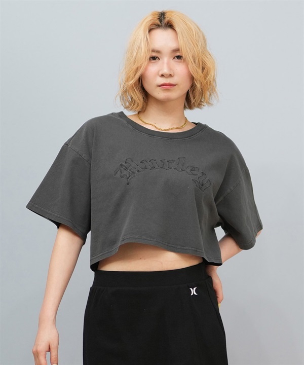 Hurley ハーレー  半袖 Tシャツ レディース シンプル ショート丈 OVS EMB OE LG CRPD SS TEE WCSS251049