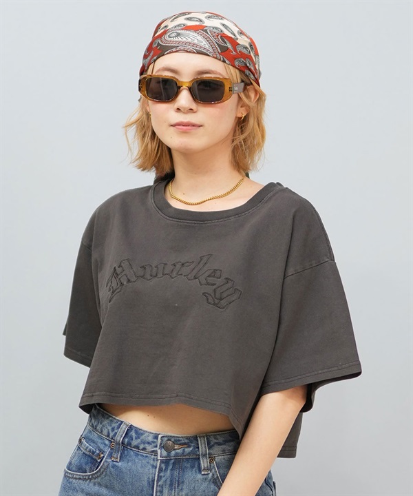 Hurley ハーレー  半袖 Tシャツ レディース シンプル ショート丈 OVS EMB OE LG CRPD SS TEE WCSS251049