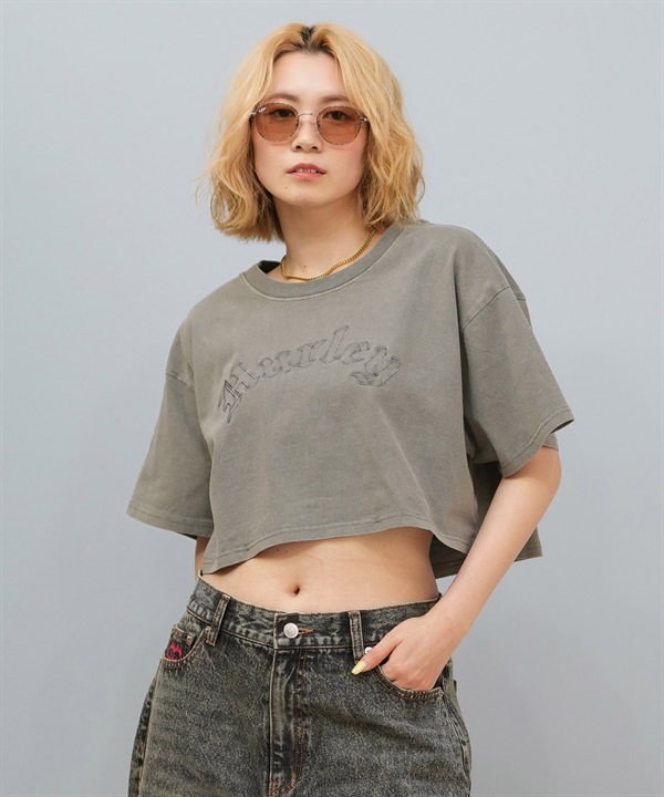 Hurley ハーレー  半袖 Tシャツ レディース シンプル ショート丈 OVS EMB OE LG CRPD SS TEE WCSS251049