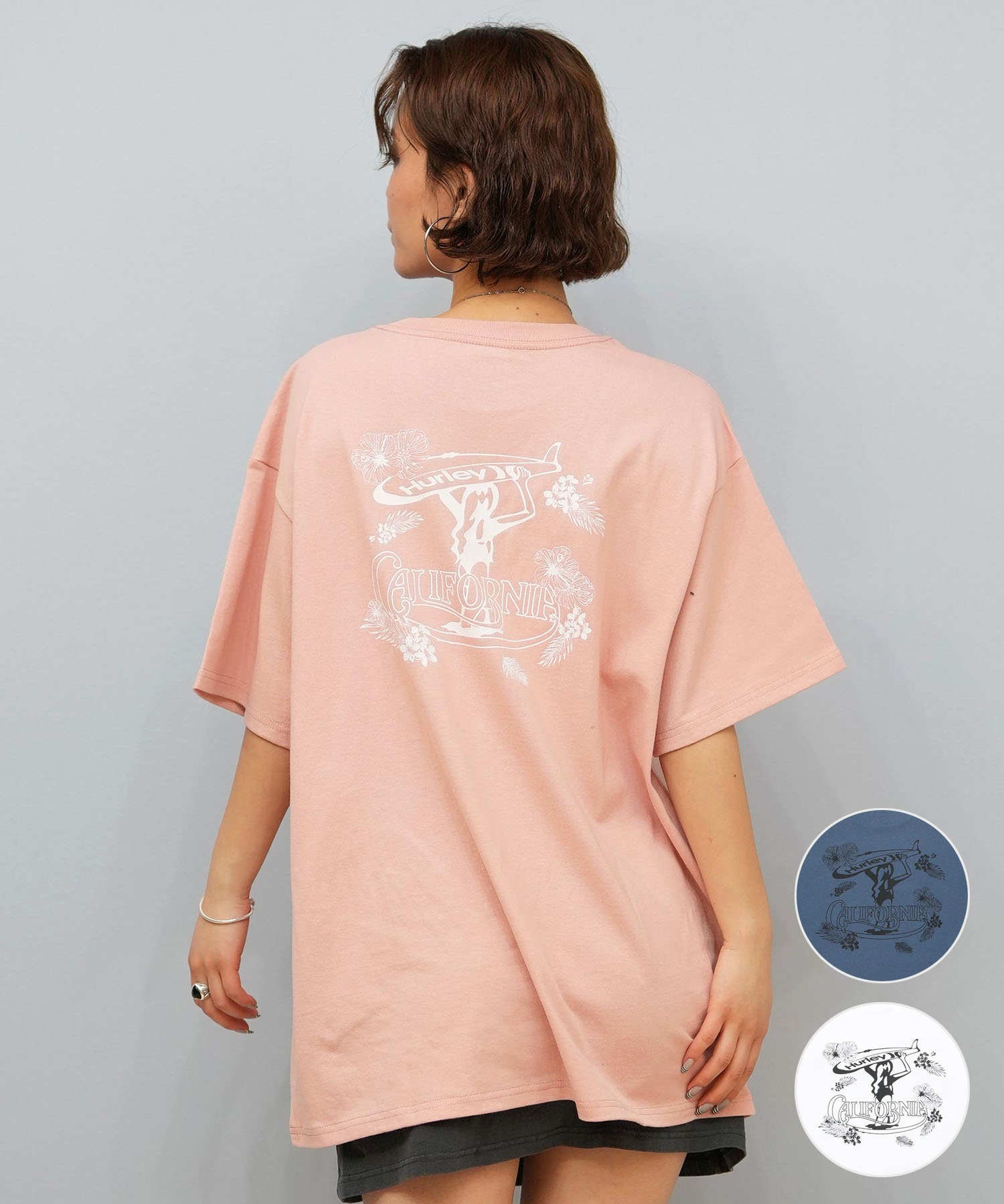 Hurley x　Tシャツ　半袖　プリント　ボタニカル　レディース Hurley x Tシャツ 半袖 プリント ボタニカル レディース
