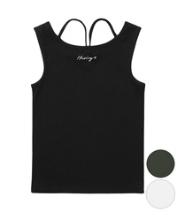 Hurley ハーレー タンクトップ レディース シンプル ロゴ RIB STRING TANK WCTT251058(TME-FREE)