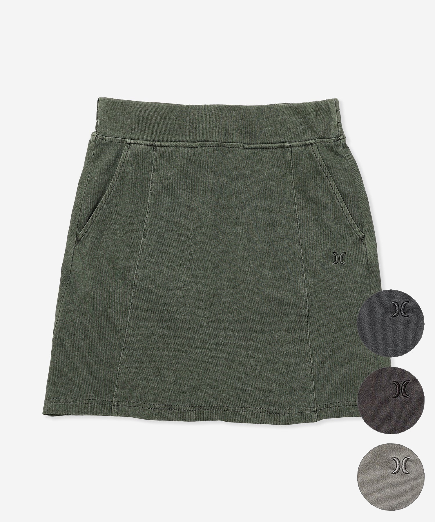 Hurley ハーレー スカート レディース ピグメント加工 ヴィンテージ風 PIGMENT SKIRT WCWS251059(BLK-FREE)