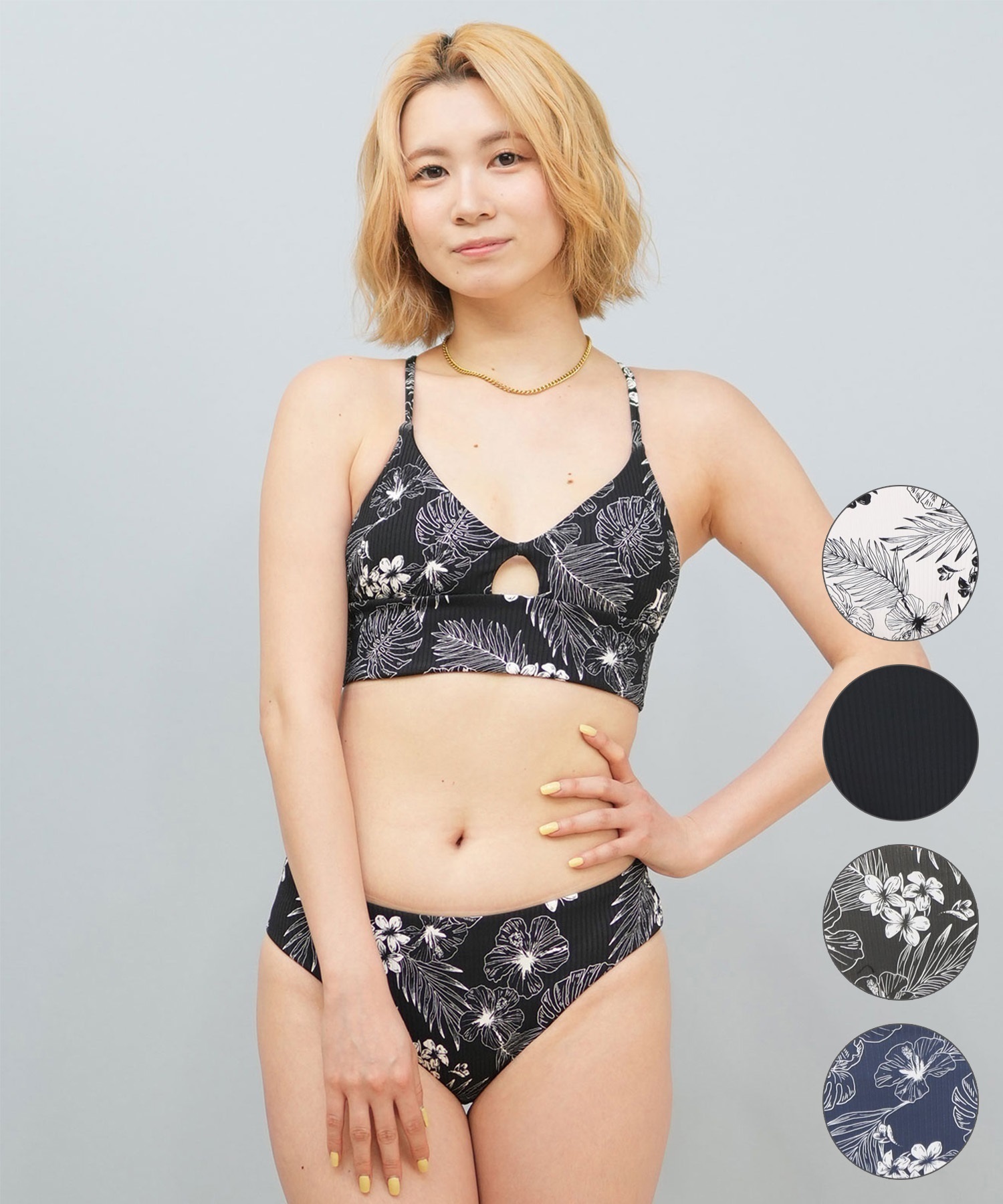 Hurley ハーレー 水着 レディース  リブ素材 RIB CROSS BACK SET WSSW251061(TMEH-S)