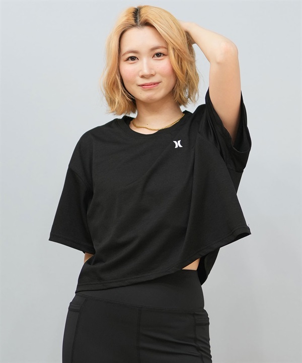 Hurley ハーレー 水着 レディース ラッシュガード 半袖 Tシャツ クロップド丈 ショート丈 水陸両用 吸汗速乾 UVカット WSRG251007
