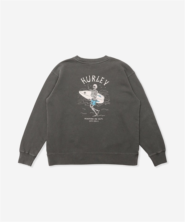 Hurley ハーレー トレーナー スウェット キッズ ジュニア 子供 クルーネック バックプリント 裏毛 SWEAT SKULL SURF BCFL252107