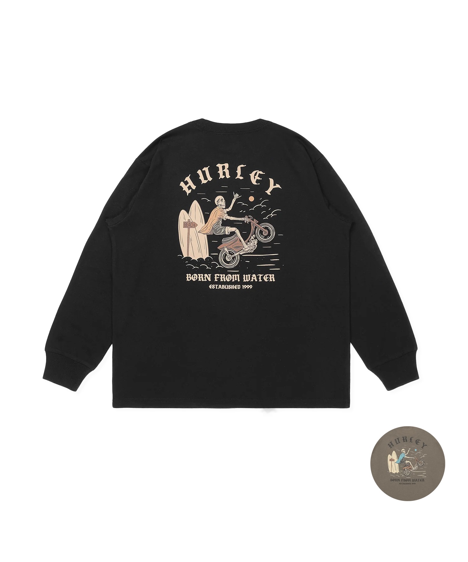 Hurley ハーレー 長袖 Tシャツ キッズ ジュニア ロンT SWEAT MOTOR