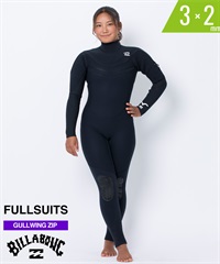 BILLABONG ビラボン GZ WITH ITADAKI 3X2mm BF018-011 ガルウィングジップ レディース ウェットスーツ フルスーツ ムラサキスポーツ限定(BKL-M)