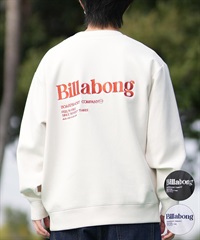 BILLABONG ビラボン トレーナー メンズ クルーネック スウェット バックプリント BF011-002(CRM-M)