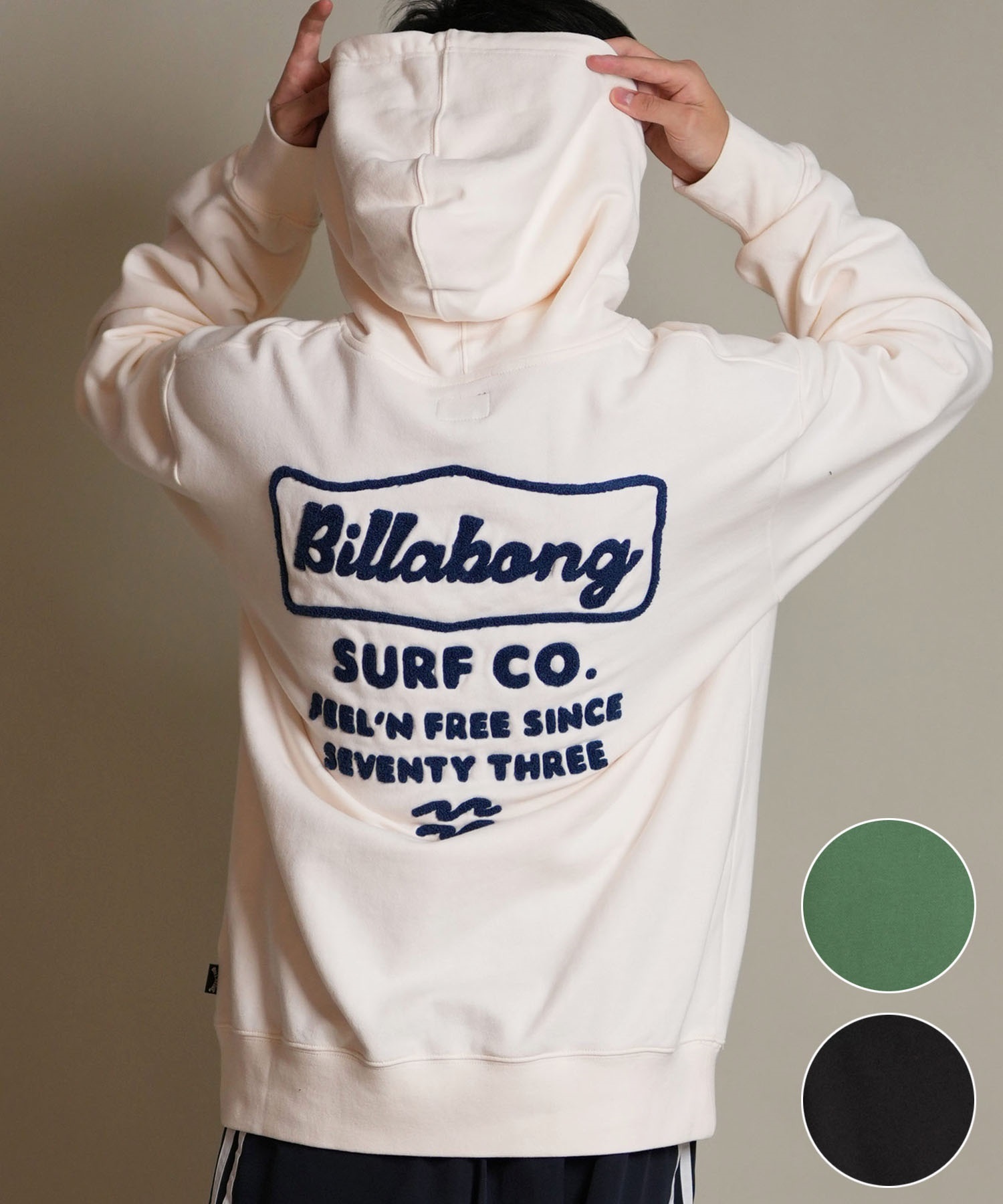BILLABONG ビラボン プルオーバー パーカー メンズ サガラ刺繍 バック