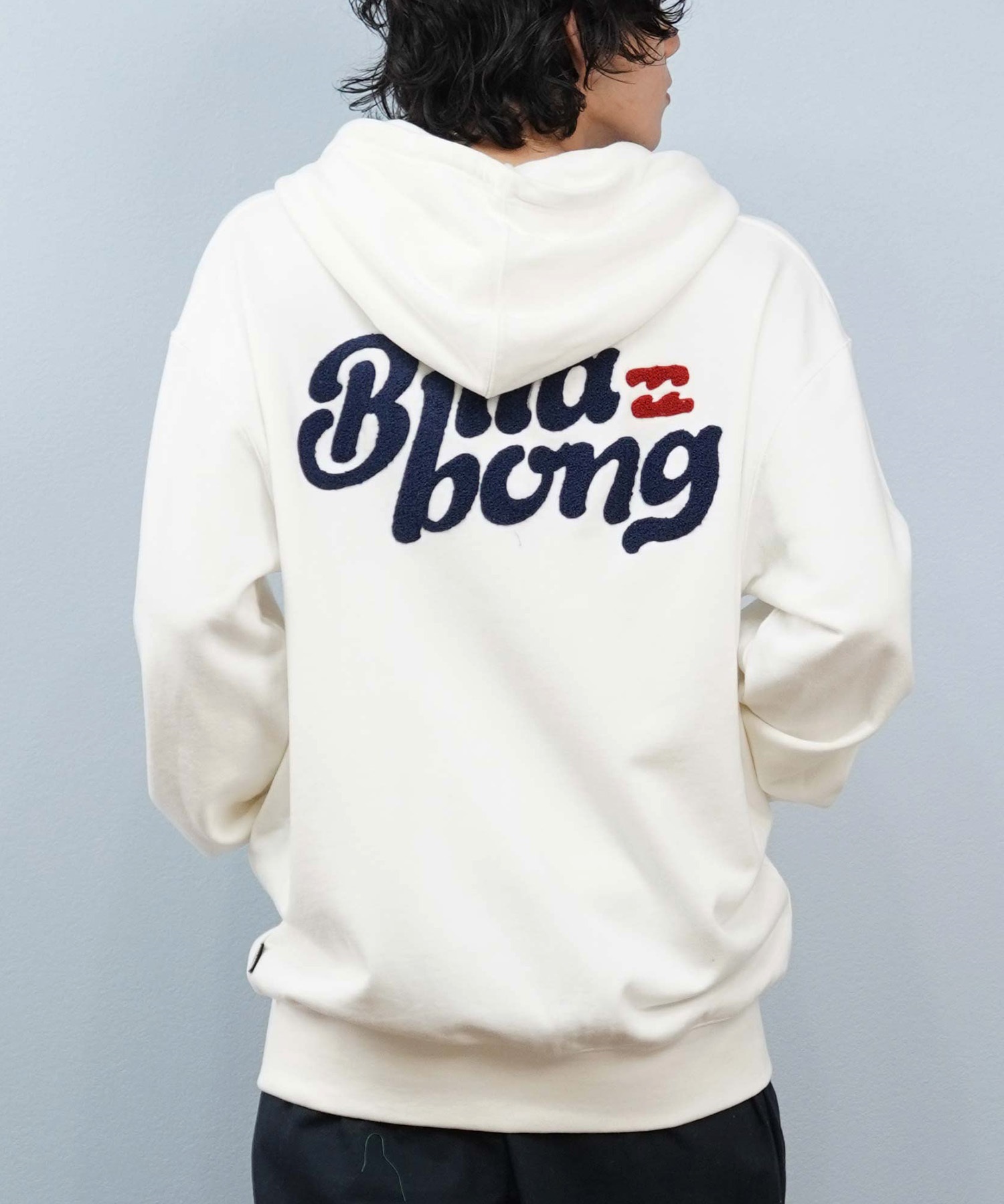 BILLABONG ビラボン ジップアップ パーカー メンズ サガラ刺繍 ロゴ