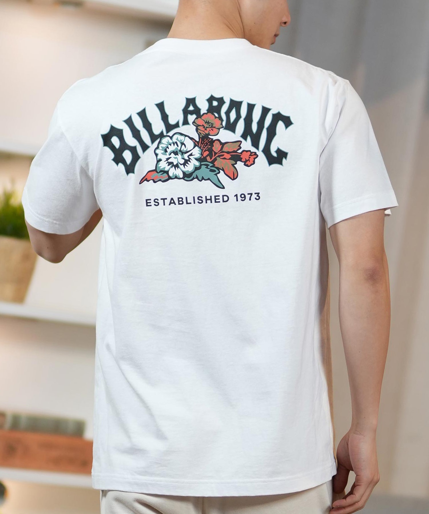 BILLABONG ビラボン 半袖 Tシャツ メンズ バックプリント レギュラーフィット THEME ARCH BF011-202(WHT-M)