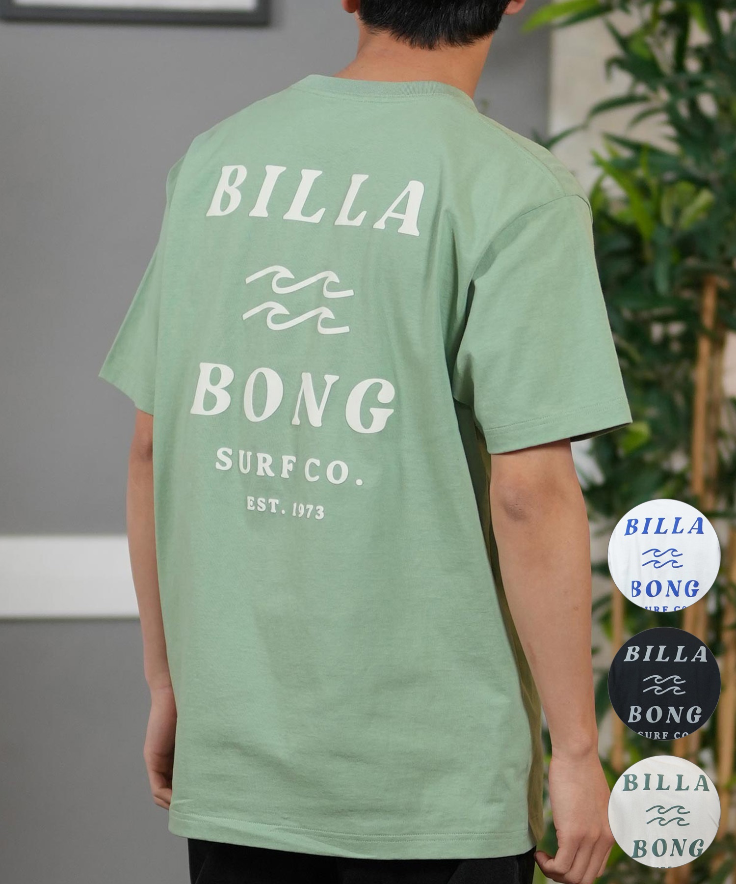 BILLABONG ビラボン 半袖 Tシャツ メンズ バックプリント レギュラーフィット ONE TIME BF011-203(WTB-S)