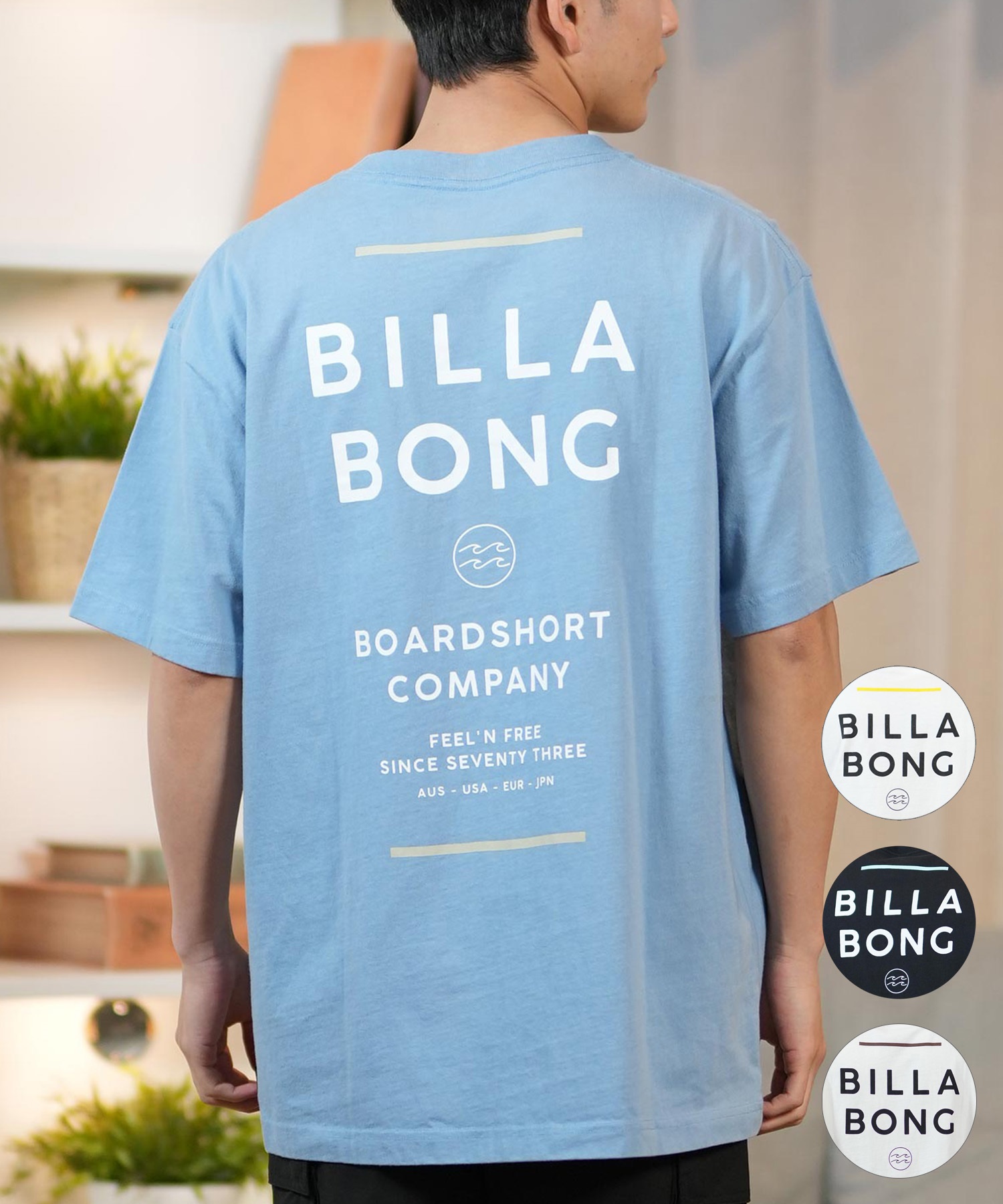 BILLABONG ビラボン 半袖 Tシャツ メンズ バックプリント オーバー