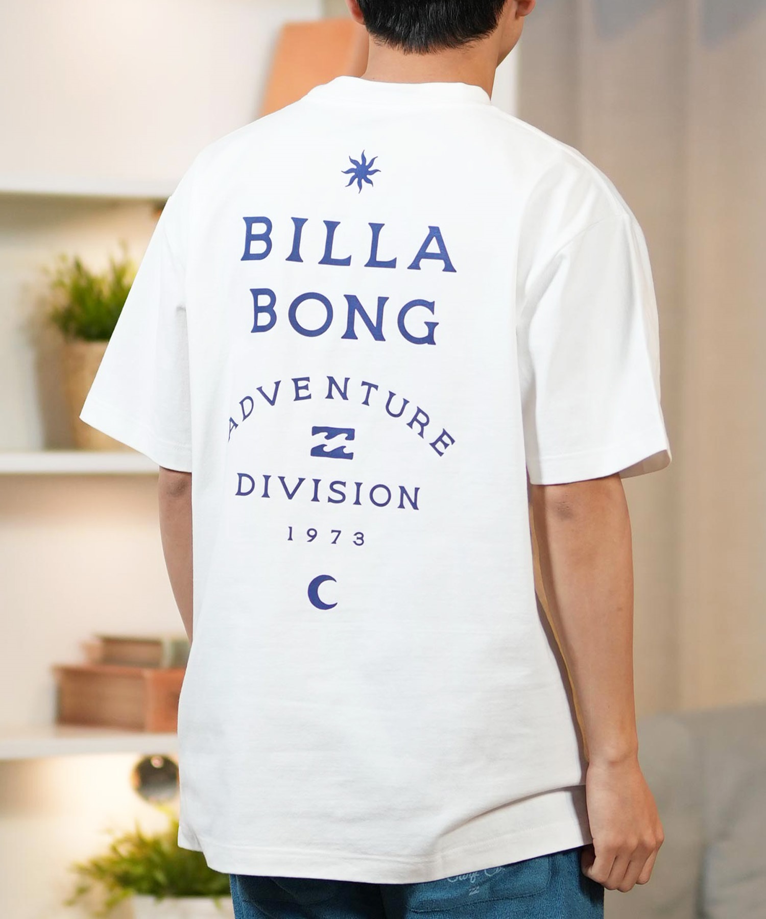 BILLABONG ビラボン 半袖 Tシャツ メンズ バックプリント ストレッチ オーバーサイズ SAHARA BF011-217(WHT-M)