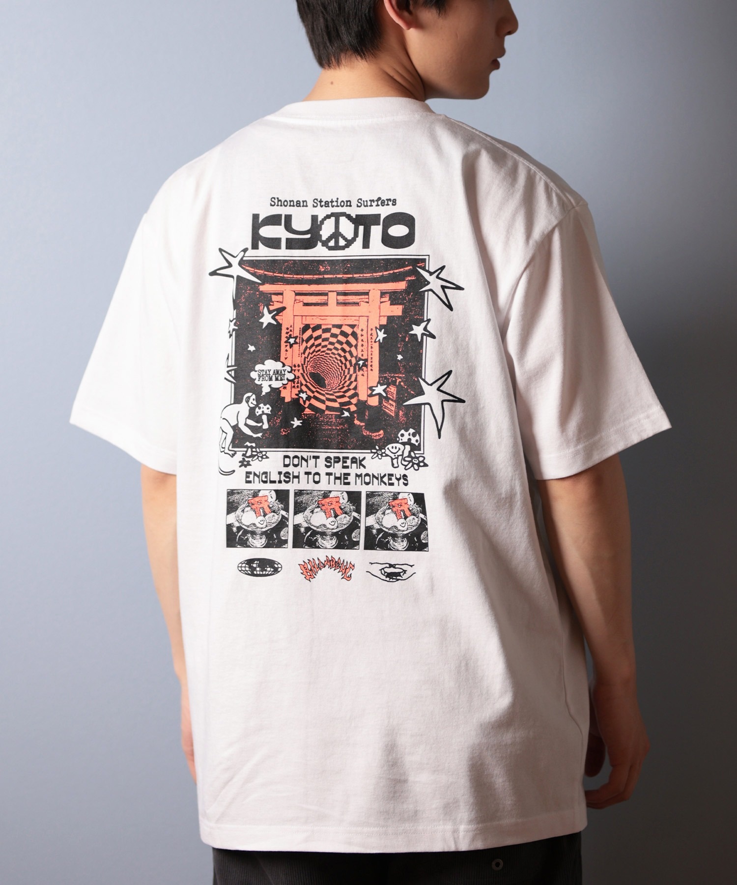 FC京都BAMB1993(旧JFL所属クラブ)　Tシャツ【匿名配送 送料込】 BILLABONG ビラボン 半袖 Tシャツ メンズ バックプリント 京都 KYOTO T