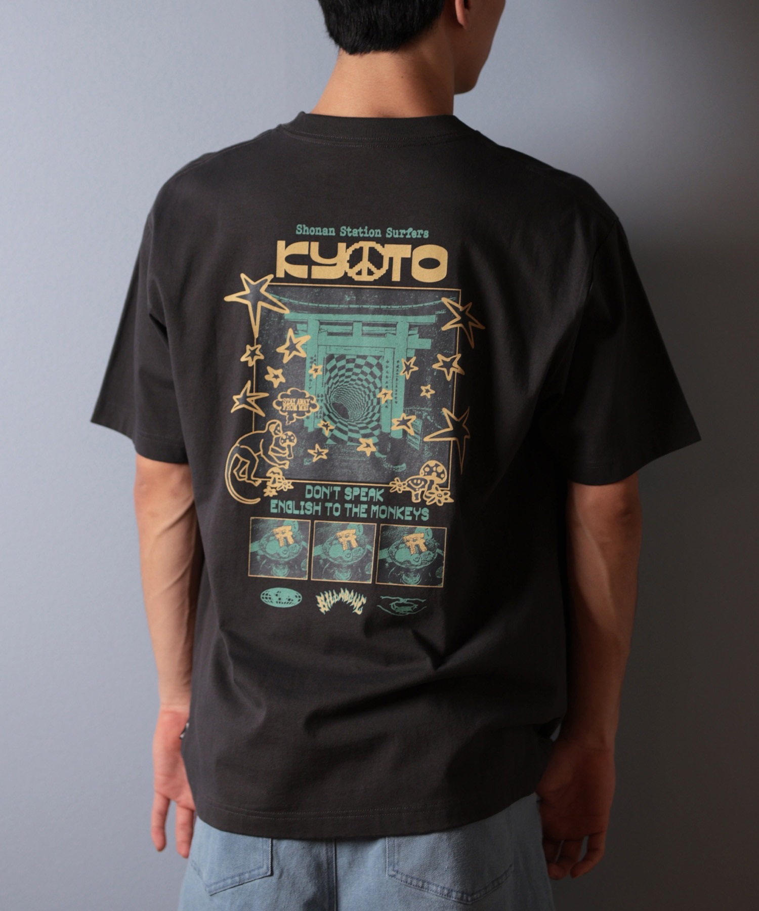 BILLABONG ビラボン 半袖 Tシャツ メンズ バックプリント 京都 KYOTO T
