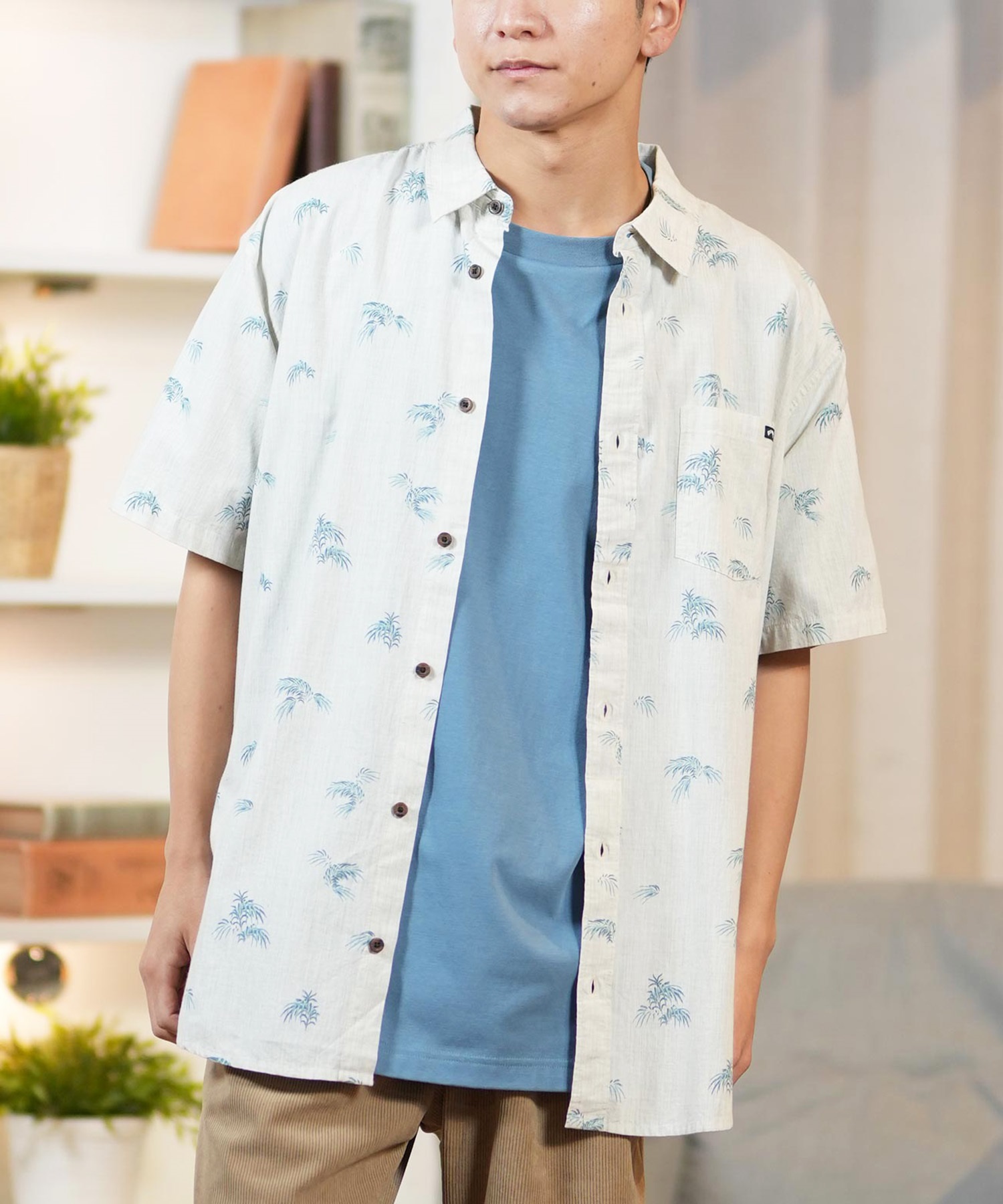 BILLABONG ビラボン 半袖シャツ メンズ 総柄 ストレッチ SUNDAYS MINI