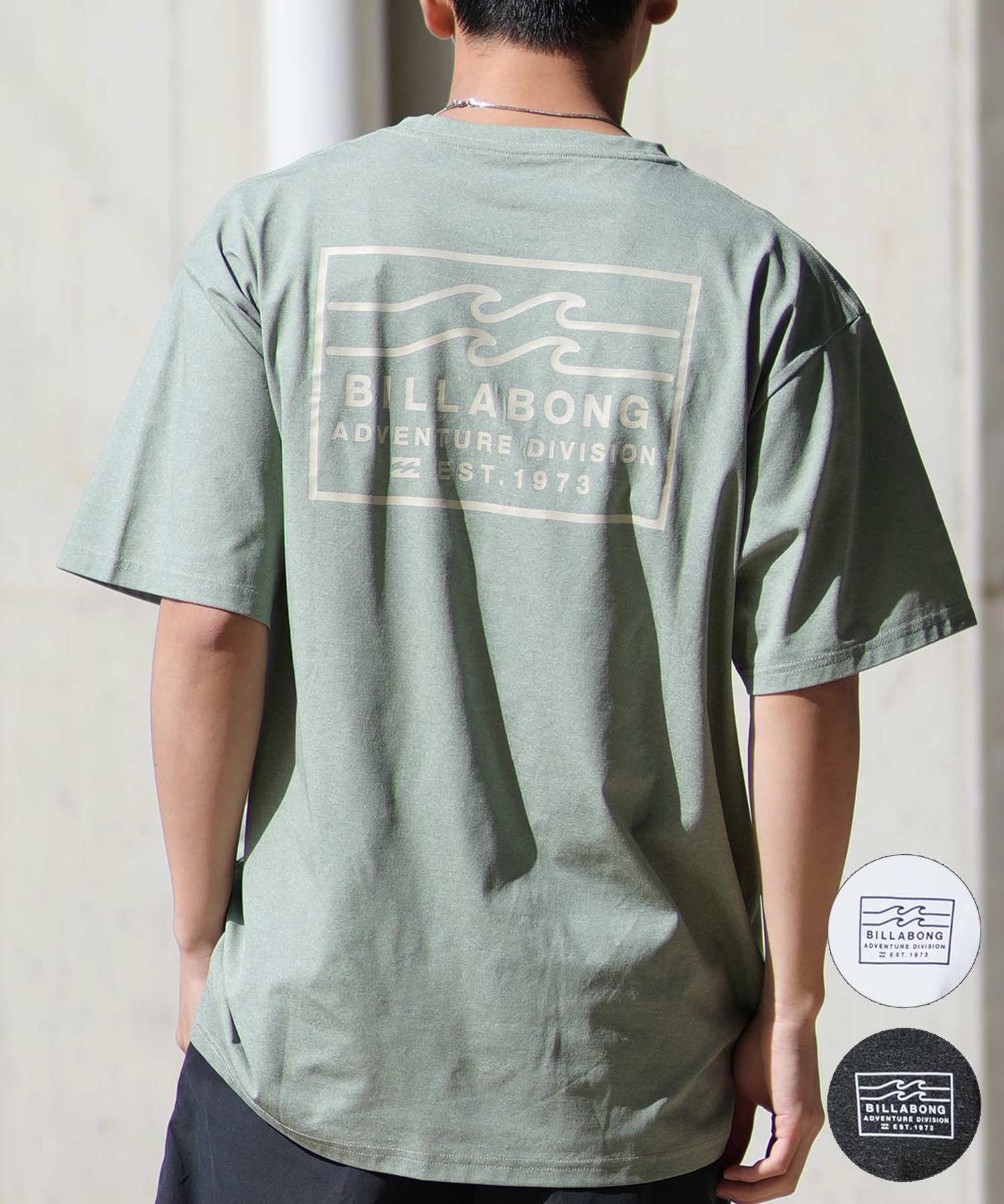 BILLABONG ビラボン ラッシュガード メンズ 半袖 Tシャツ バックプリント 水陸両用 UVカット BF011-859(WHT-M)