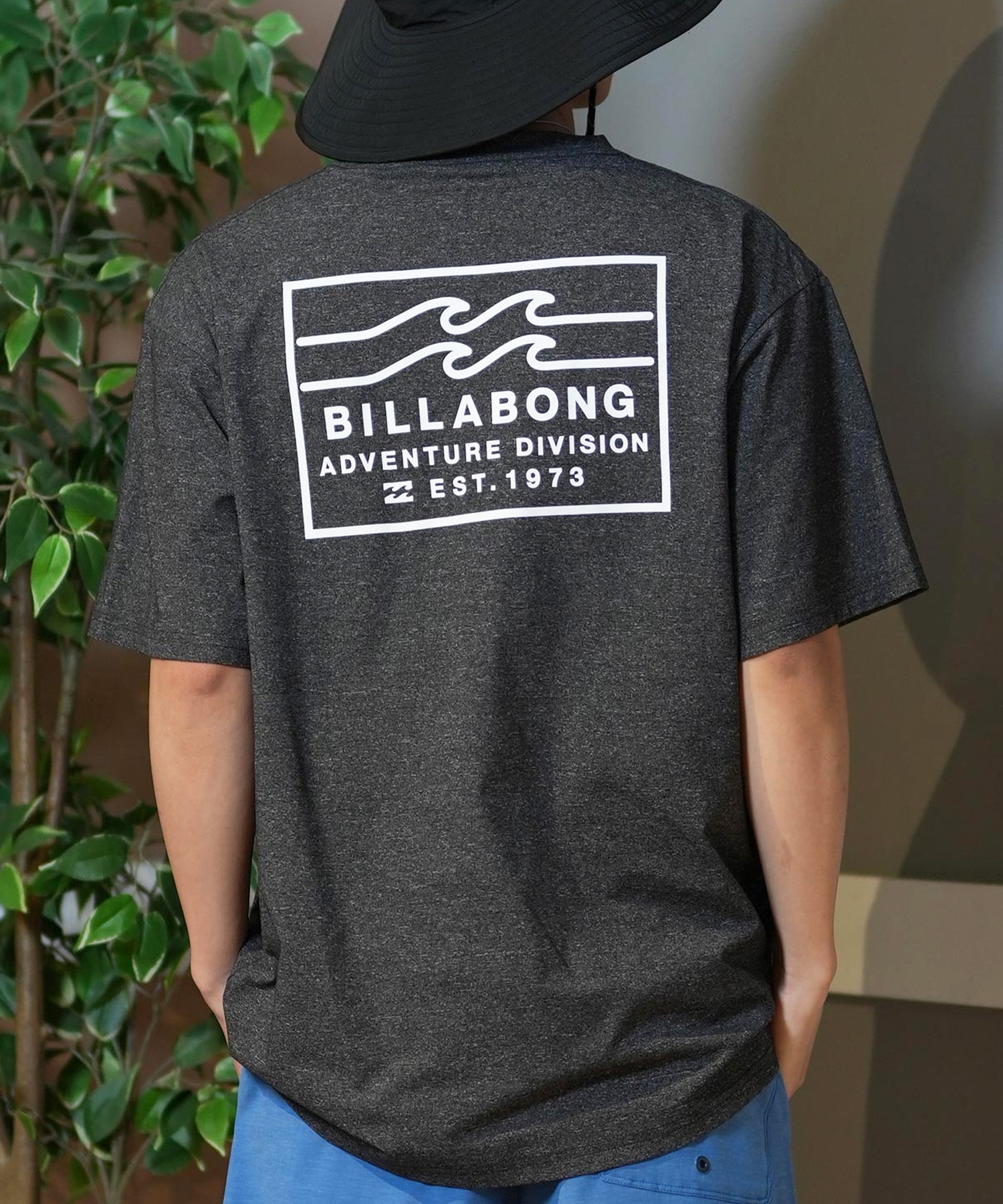 BILLABONG ビラボン ラッシュガード メンズ 半袖 Tシャツ バックプリント 水陸両用 UVカット BF011-859(BKH-M)