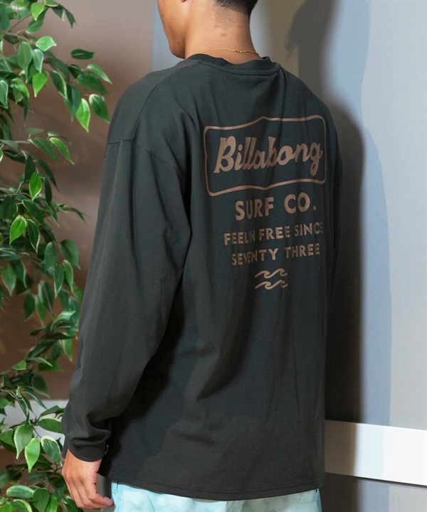 BILLABONG ビラボン ラッシュガード メンズ 長袖 Tシャツ ロンT ポケT バックプリント 水陸両用 UVカット BF011-862