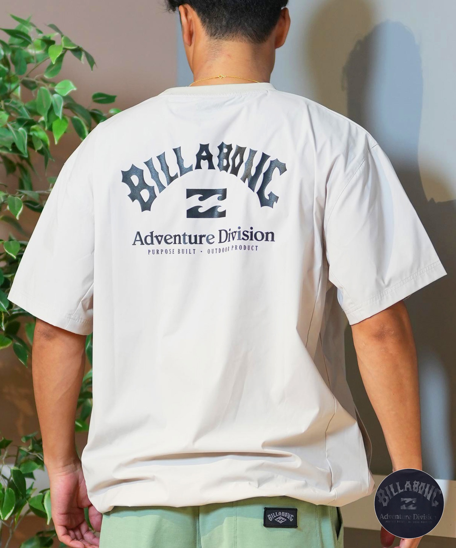 BILLABONG ビラボン ラッシュガード 半袖 メンズ Tシャツ バックプリント 水陸両用 UVカット UTILITY TEE BF011-866(BLK-M)