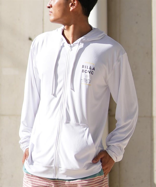 BILLABONG ビラボン ラッシュガード 長袖 パーカー メンズ ジップアップ バックプリント UVカット RASH ZIP HOOD BF011-855