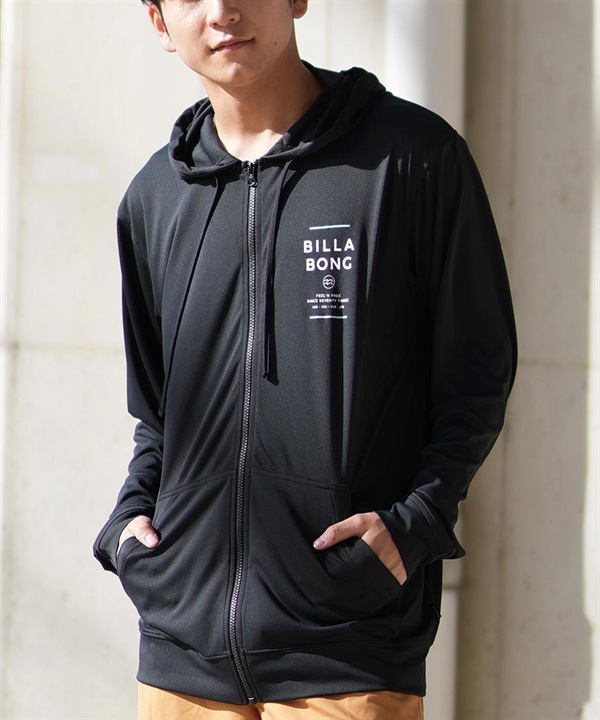 BILLABONG ビラボン ラッシュガード 長袖 パーカー メンズ ジップアップ バックプリント UVカット RASH ZIP HOOD BF011-855