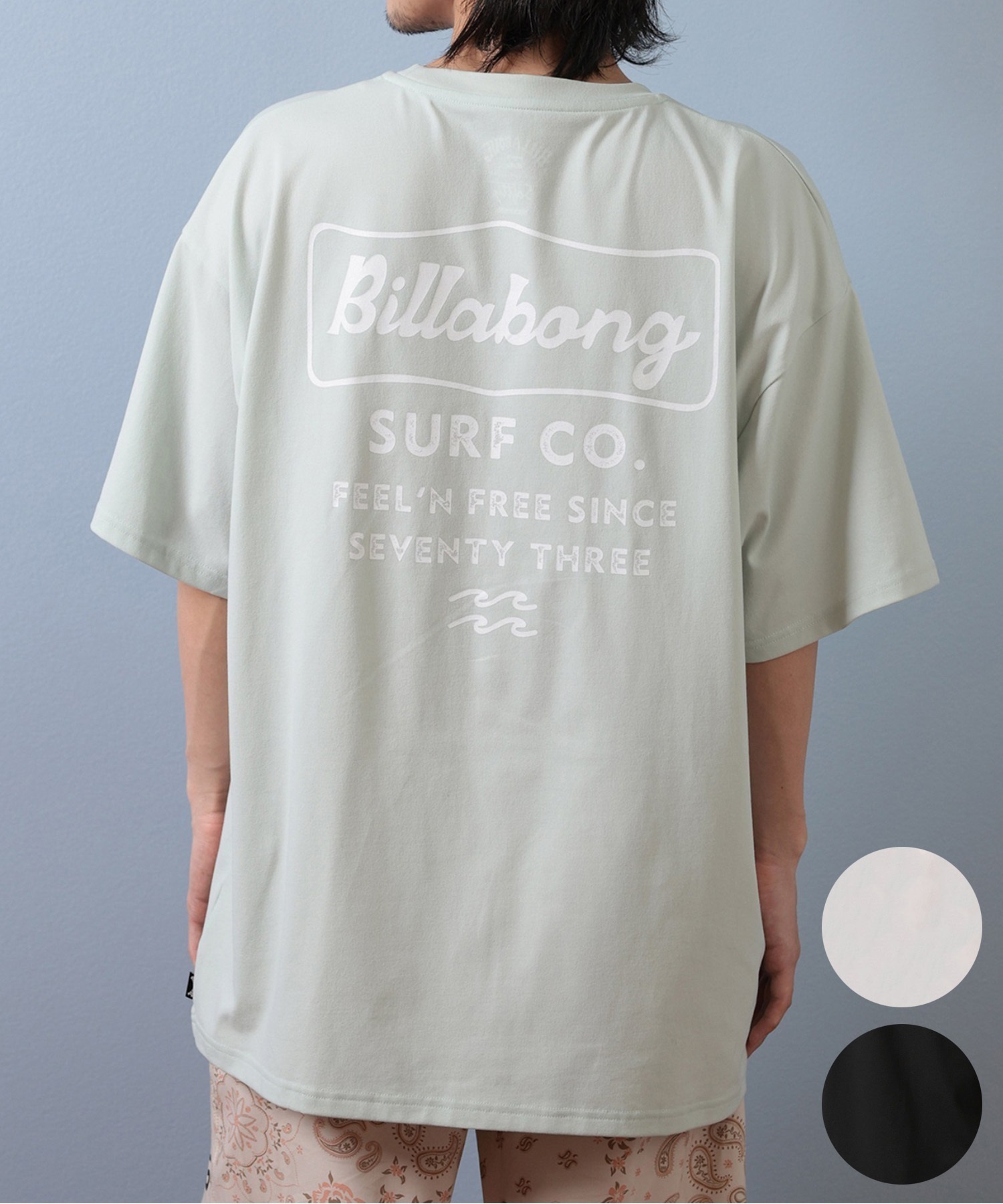 BILLABONG ビラボン 水着 ラッシュガード 半袖 Tシャツ メンズ 水陸両用 吸水速乾 UVカット BF01A-861(ASH-M)