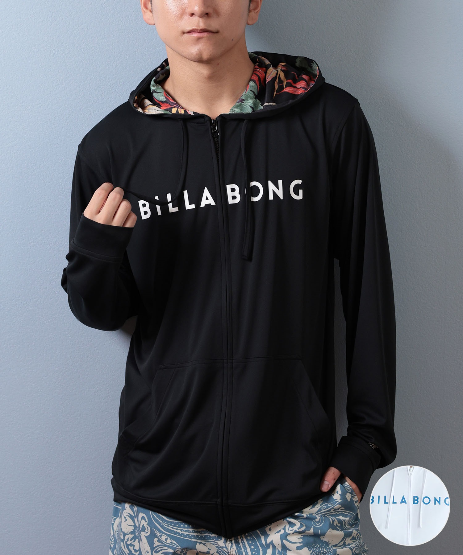 ビラボン 長袖 パーカーラッシュガード 水着 BILLABONG フード XL BILLABONG/ビラボン レディース 長袖 ラッシュガード パーカー