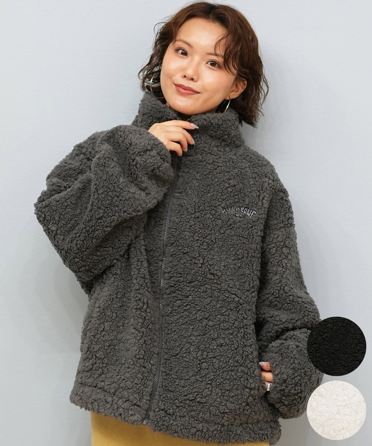 BILLABONG ビラボン ジャケット レディース ボア ロゴ FUR BOA STAND BILLABONG ビラボン ジャケット レディース ボア ロゴ FUR BOA STAND