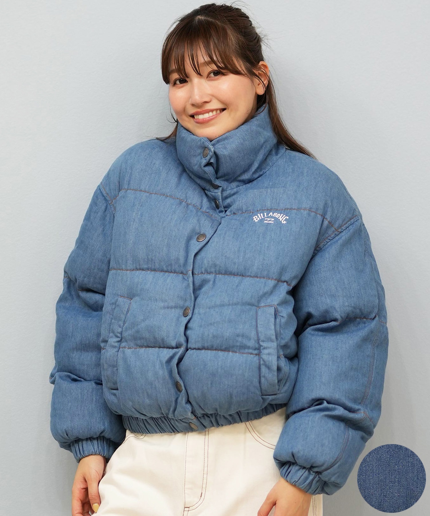 BILLABONG ビラボン ジャケット レディース 中綿 ロゴ DENIM PUFF